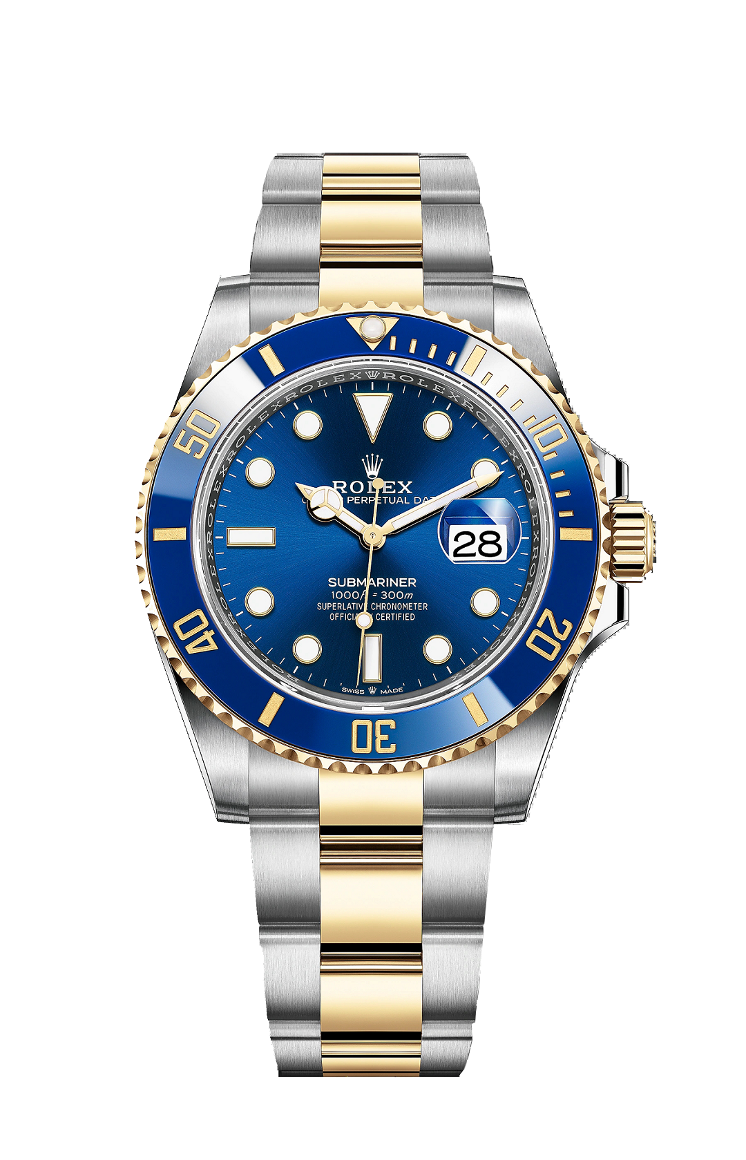 BLUE DIAL Watch - Silver Gold - 41mm