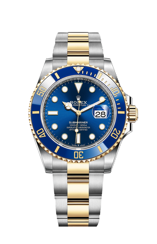 BLUE DIAL Watch - Silver Gold - 41mm