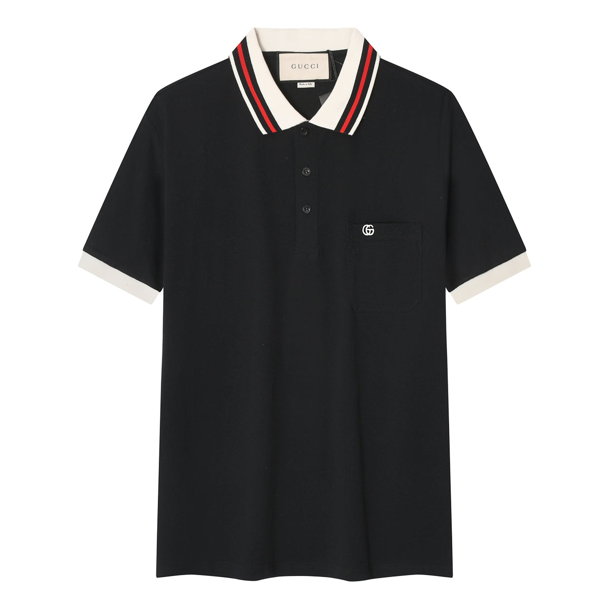 Logo solid color polo shirt