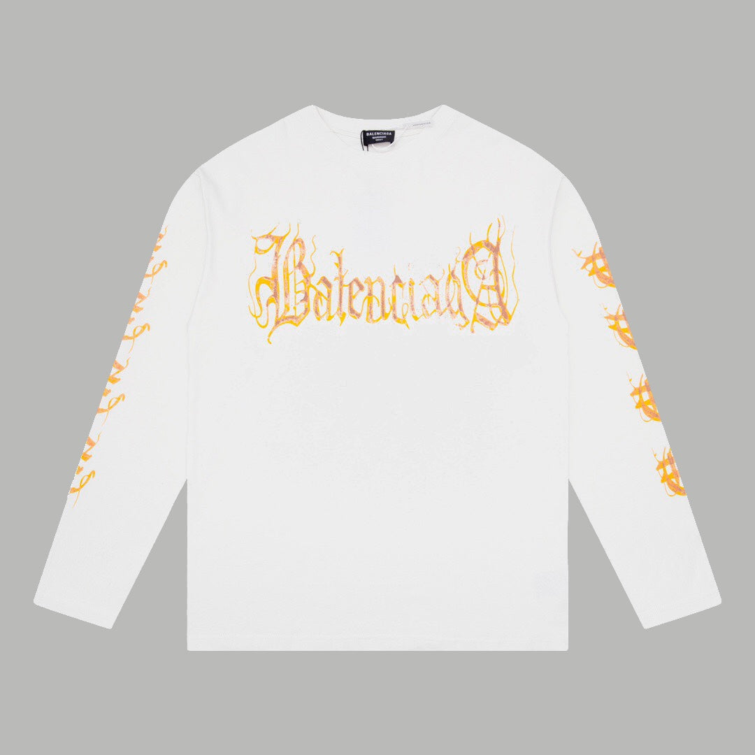 Spray painted distressed sweatshirt