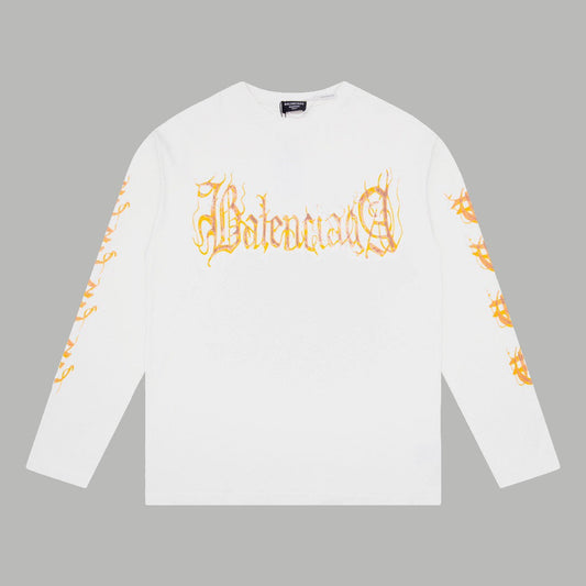 Spray painted distressed sweatshirt