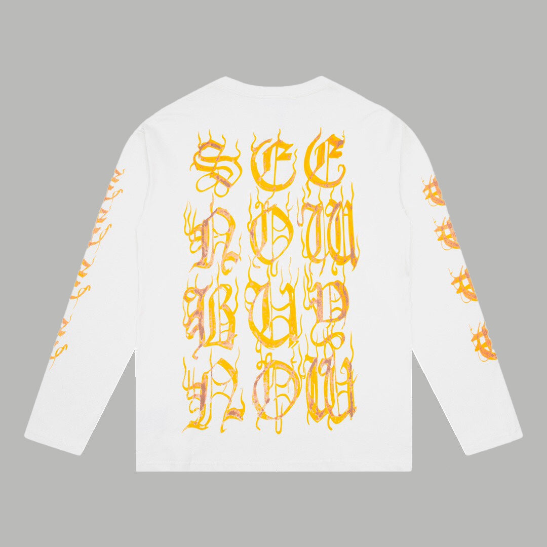 Spray painted distressed sweatshirt