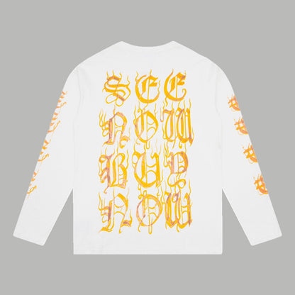 Spray painted distressed sweatshirt