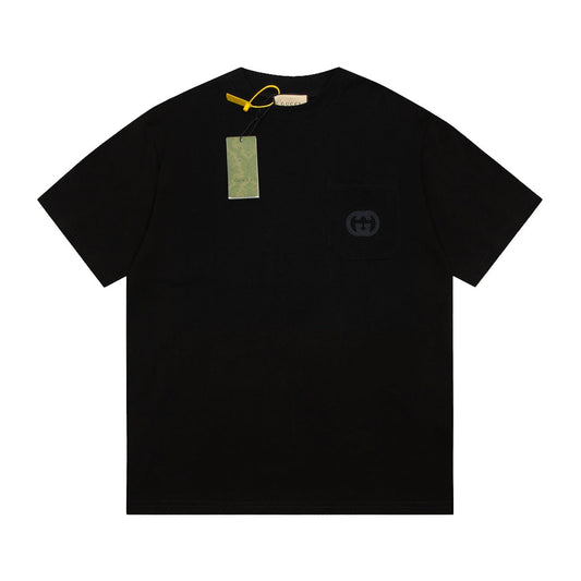 Double G pocket embroidered short sleeve T-shirt