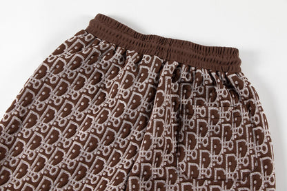 Jacquard knit shorts