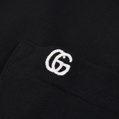 Logo solid color polo shirt