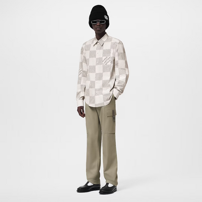 Classic graphic cotton long sleeve shirt from Damier