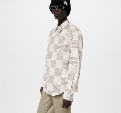 Classic graphic cotton long sleeve shirt from Damier