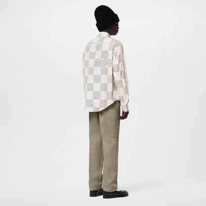 Classic graphic cotton long sleeve shirt from Damier