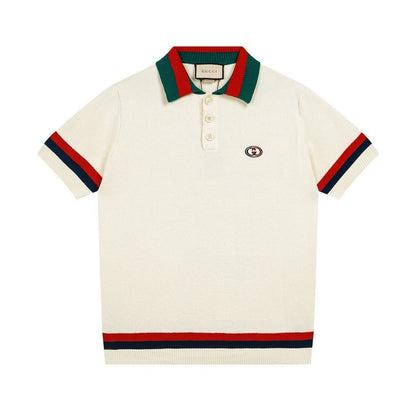 Contrast color polo shirt