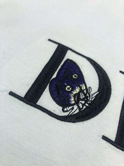 Heavy industry embroidery new T-shirt