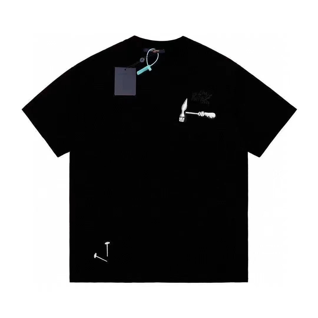 letter hammer print T-shirt