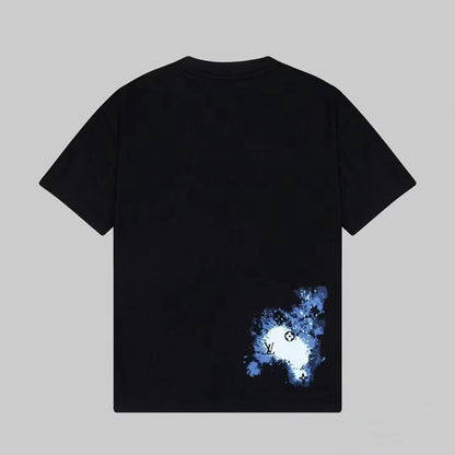 Starry sky inkjet short sleeves