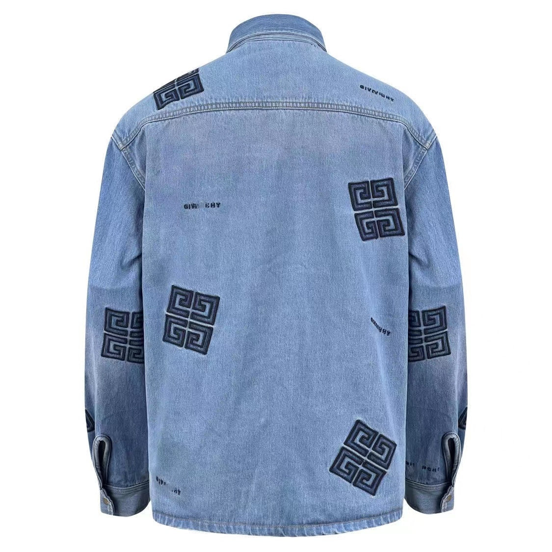 GVG heavy industry contrasting letter positioning embroidery denim jacket jacket