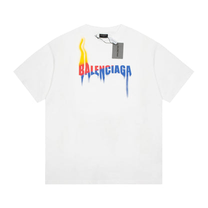 flame letter short sleeves