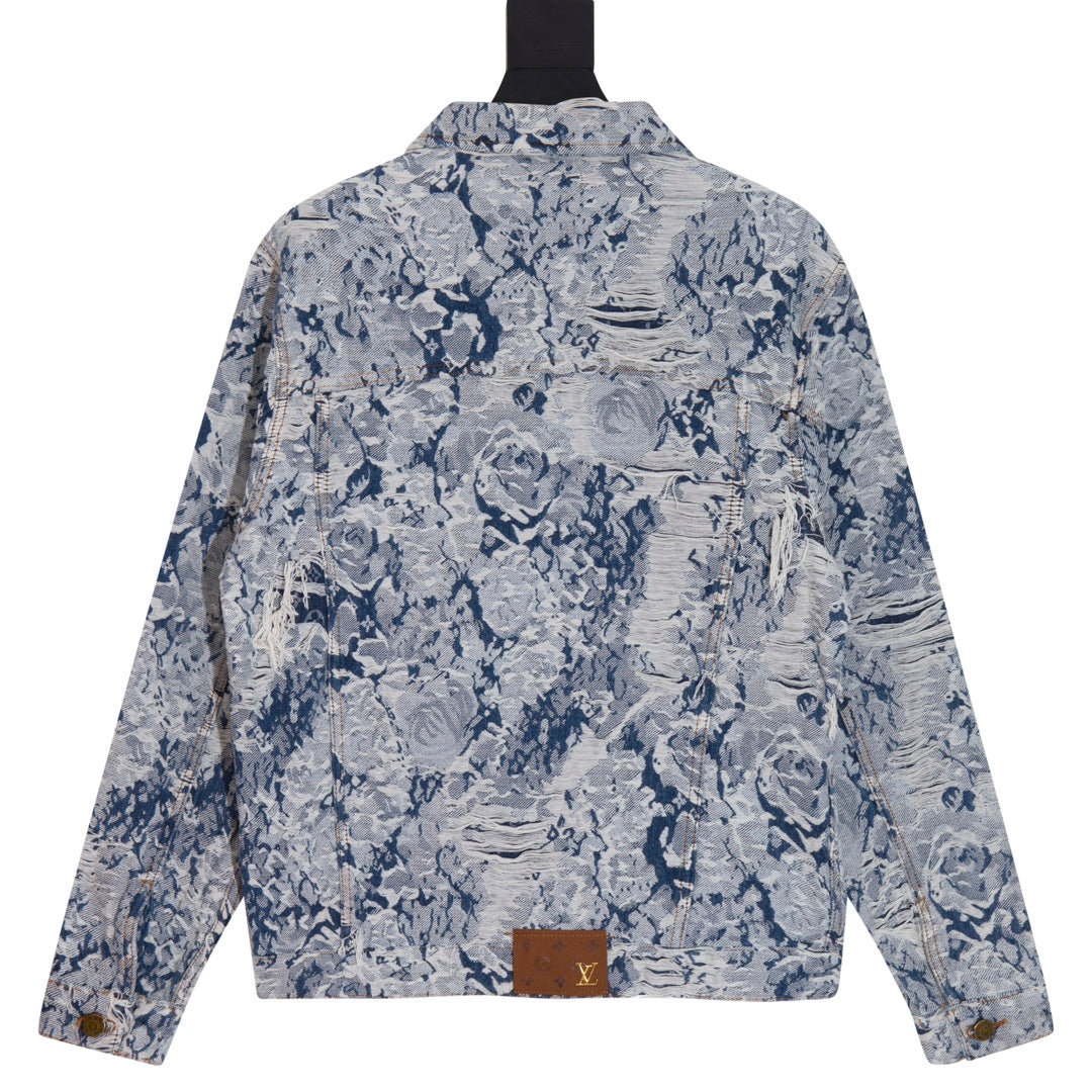 xh-rose print jacket