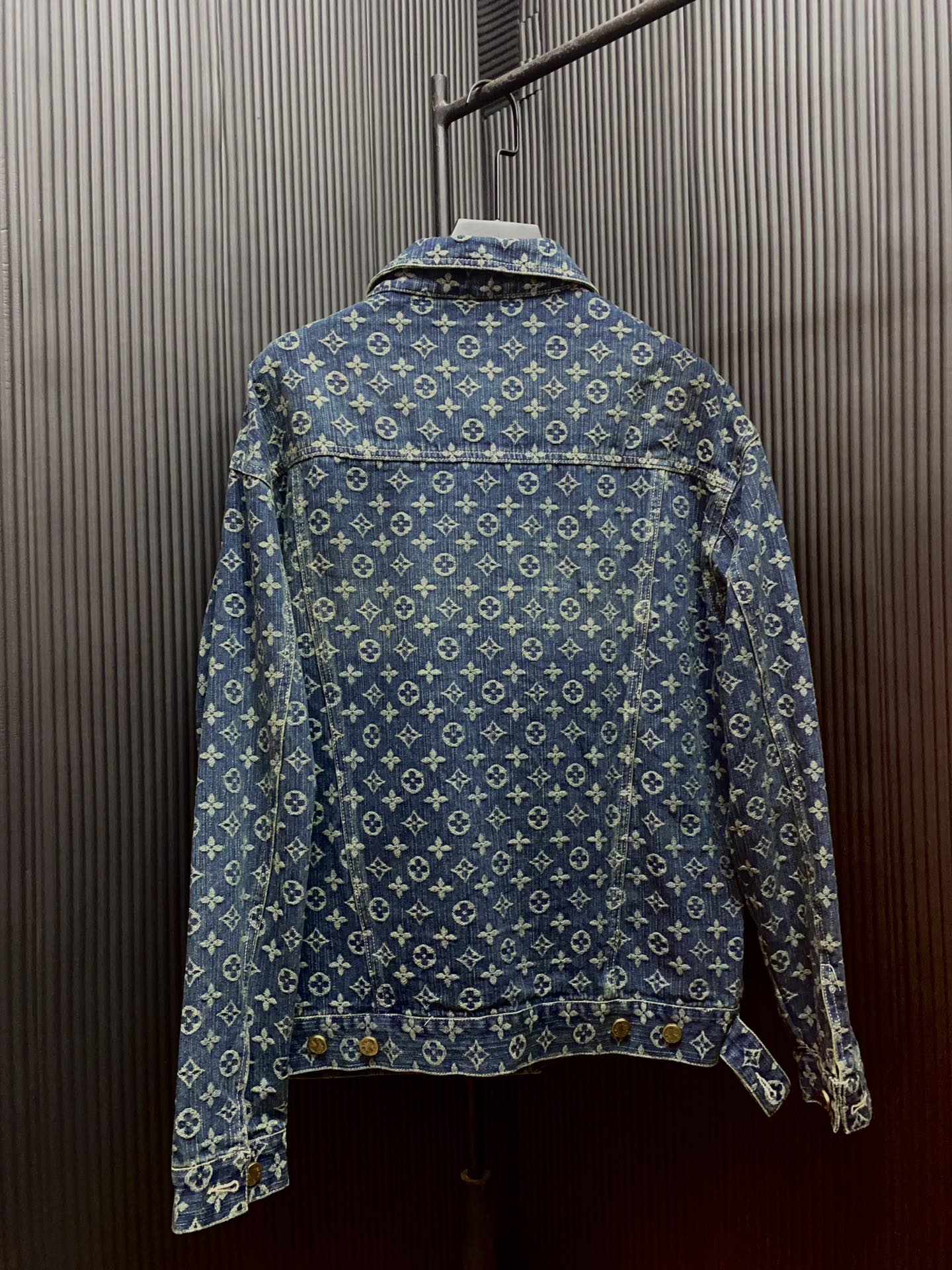 xh-Denim all over printed jacket