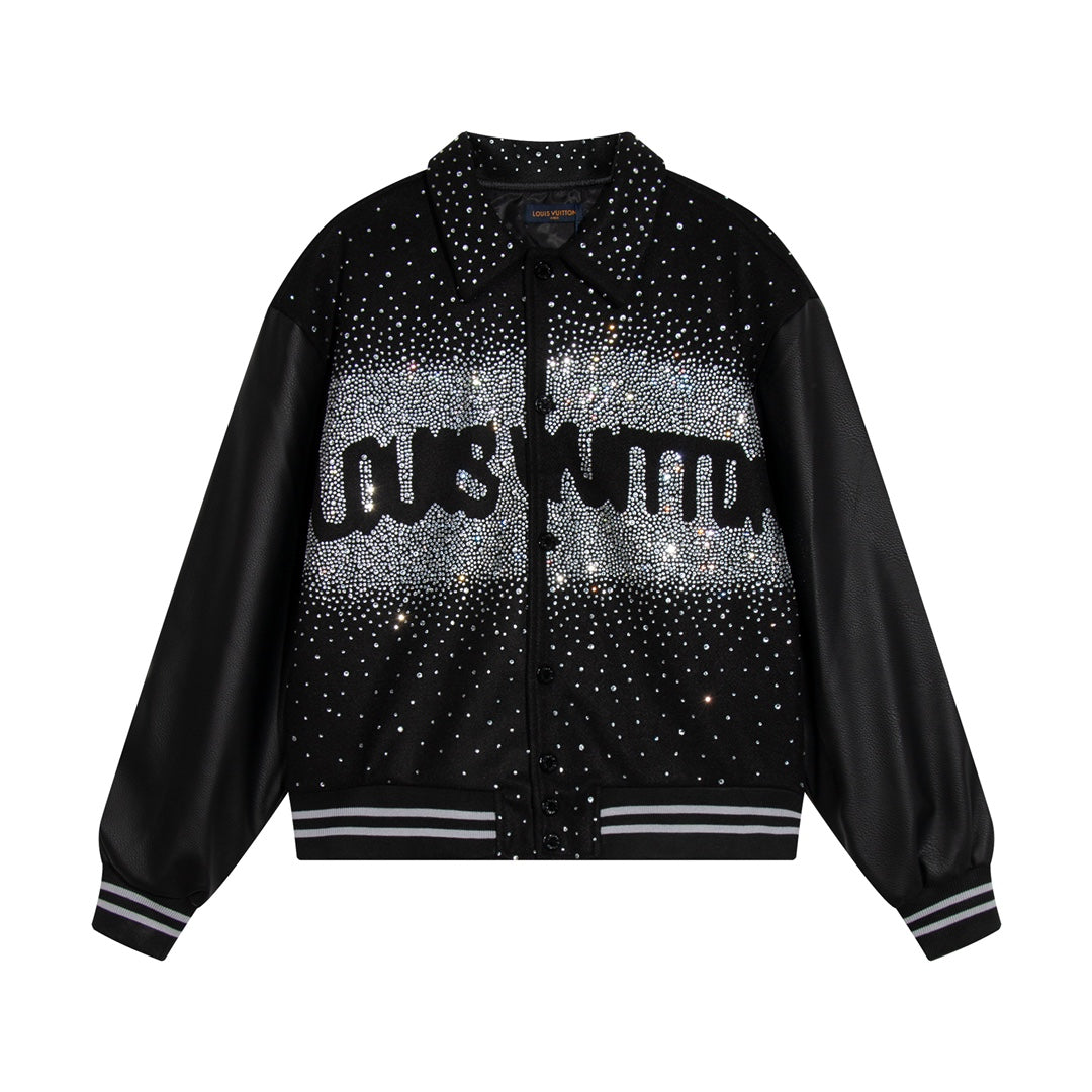 xh-diamond-encrusted leather jacket