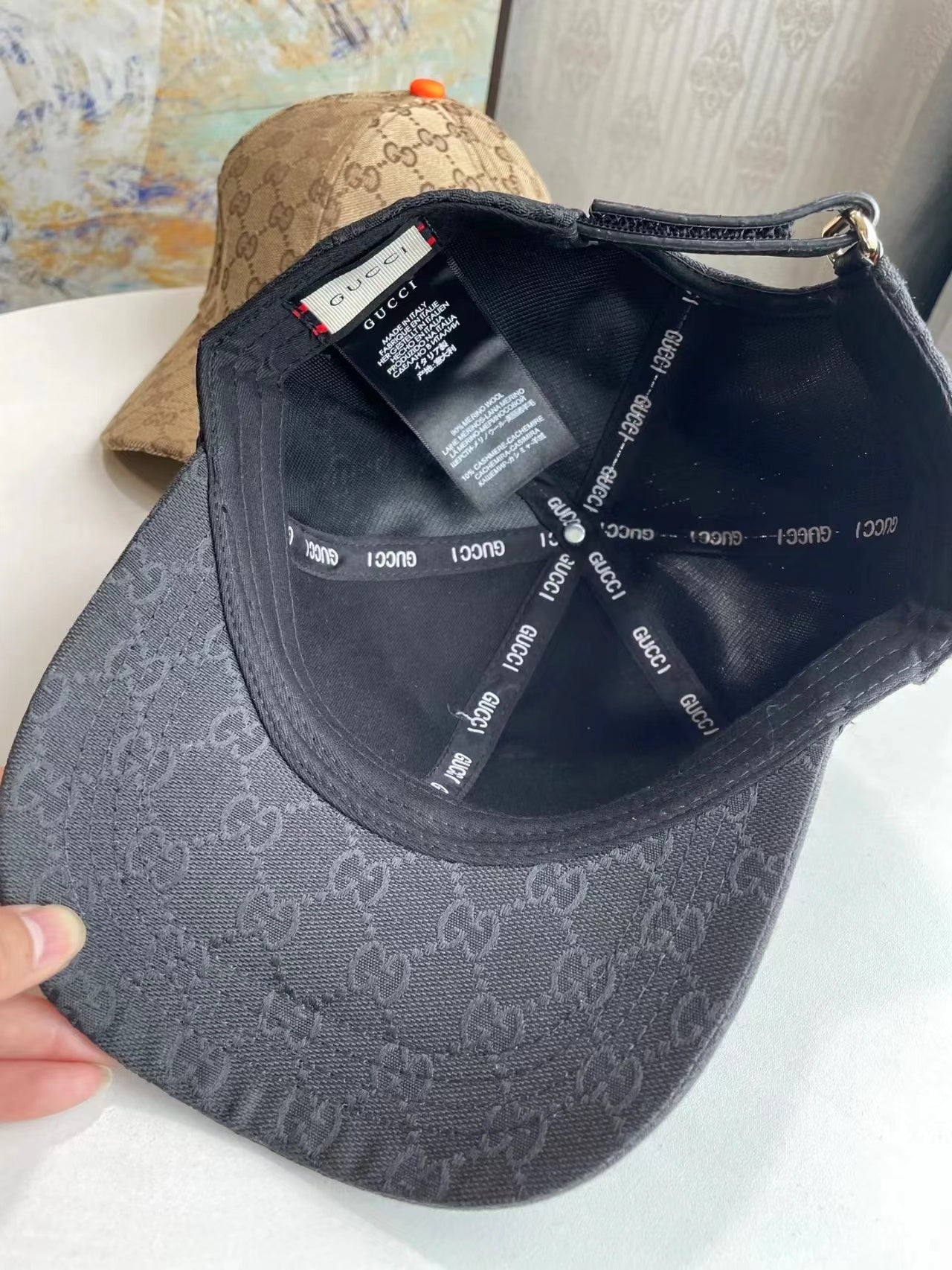 Co-branded peaked cap