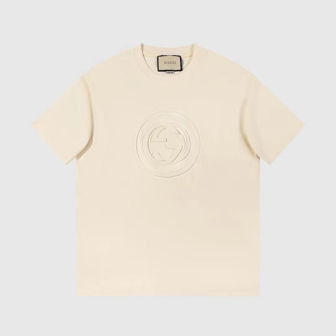 AS-Chest logo embossed T-shirt