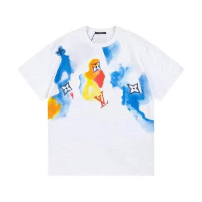 Cloud painting graphic T-shirt