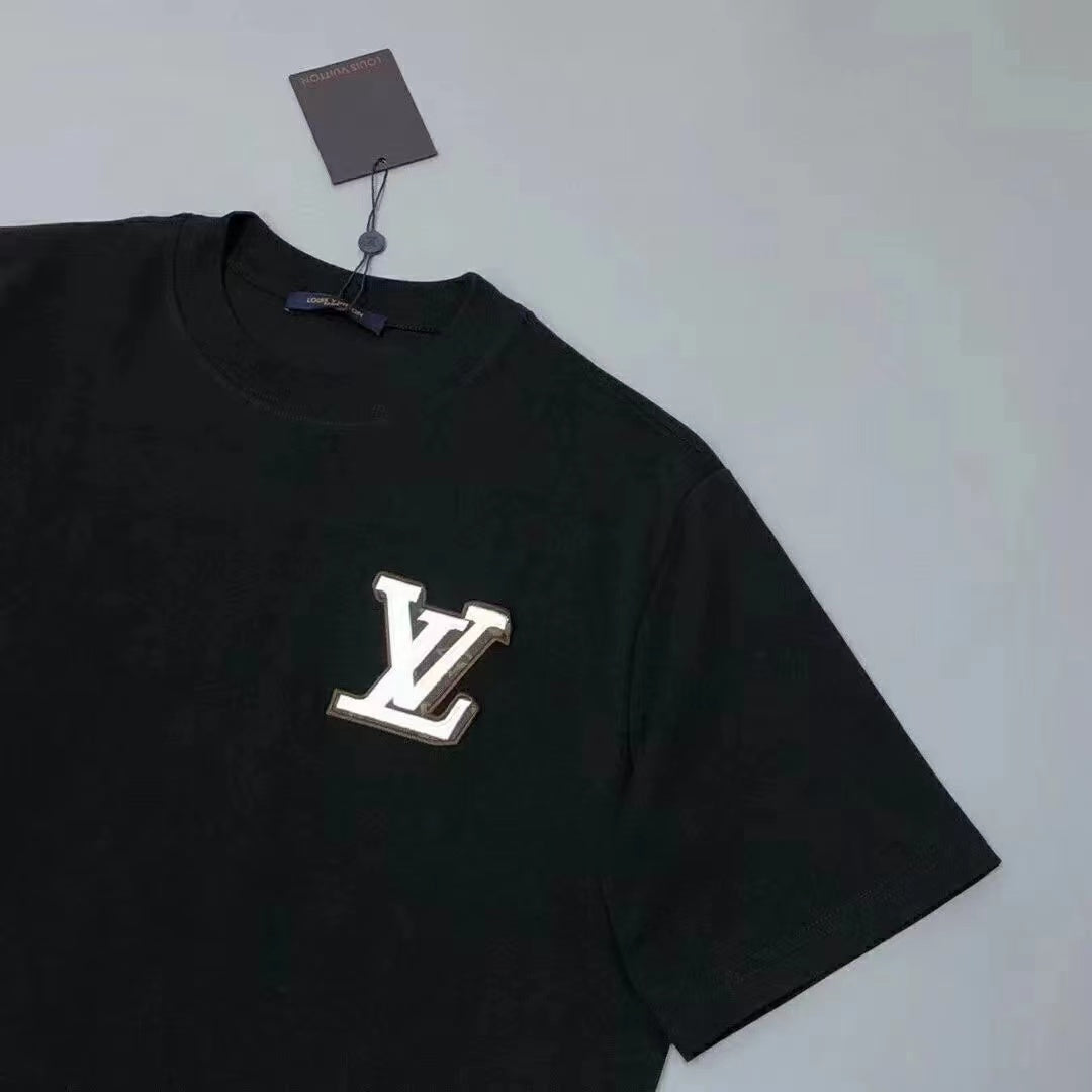 Leather logo T-shirt