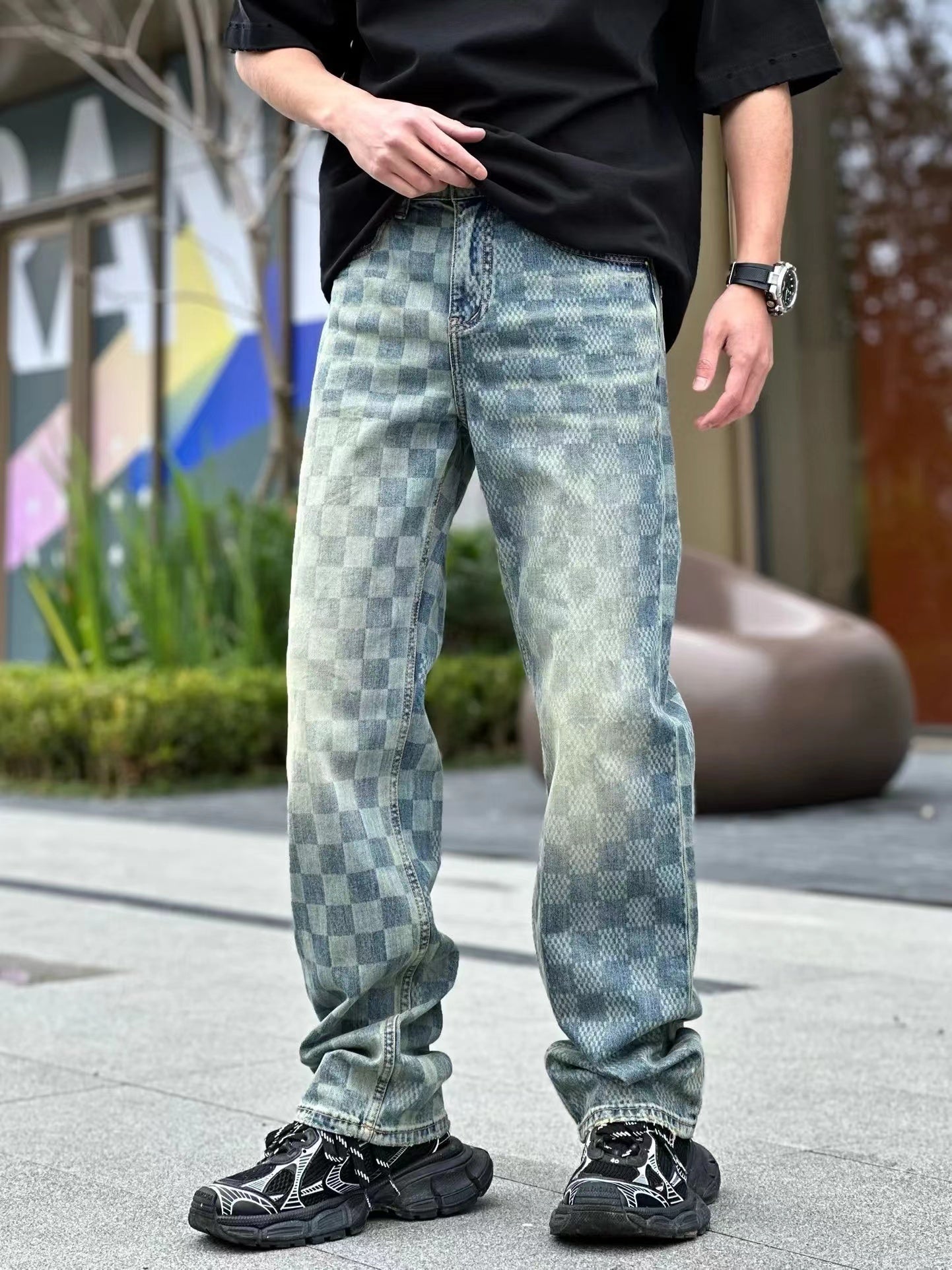 24SS printed jeans