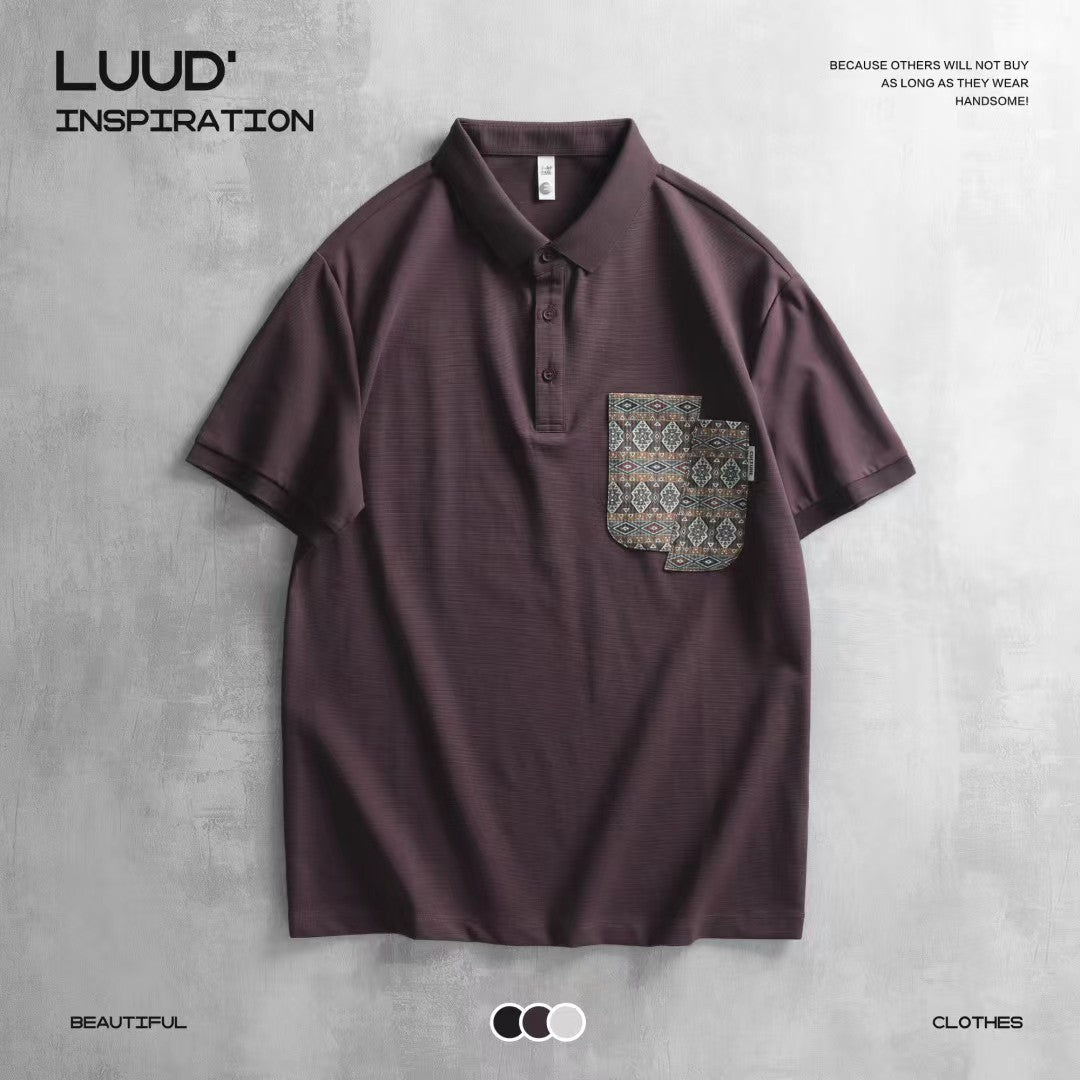 LUUD-Sticker pocket style short sleeve