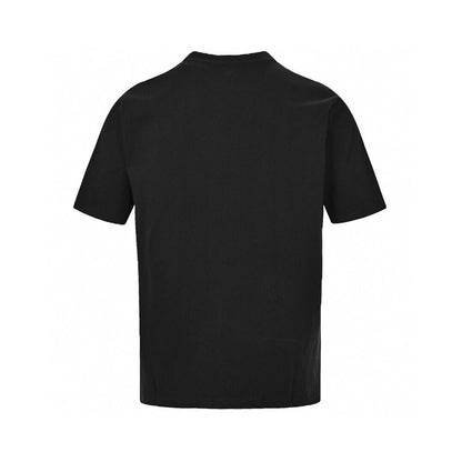 Solid color embroidered logo T-shirt