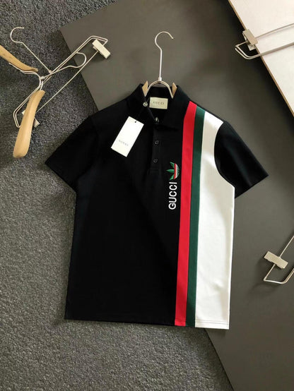 Co-branded contrasting color POLO shirt