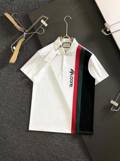 Co-branded contrasting color POLO shirt