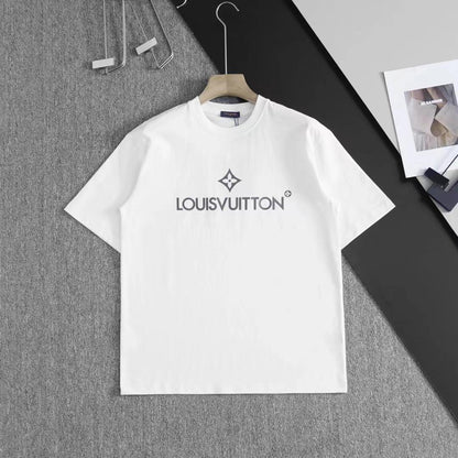 Thick laminated lettering logo T-shirt