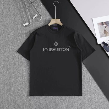 Thick laminated lettering logo T-shirt