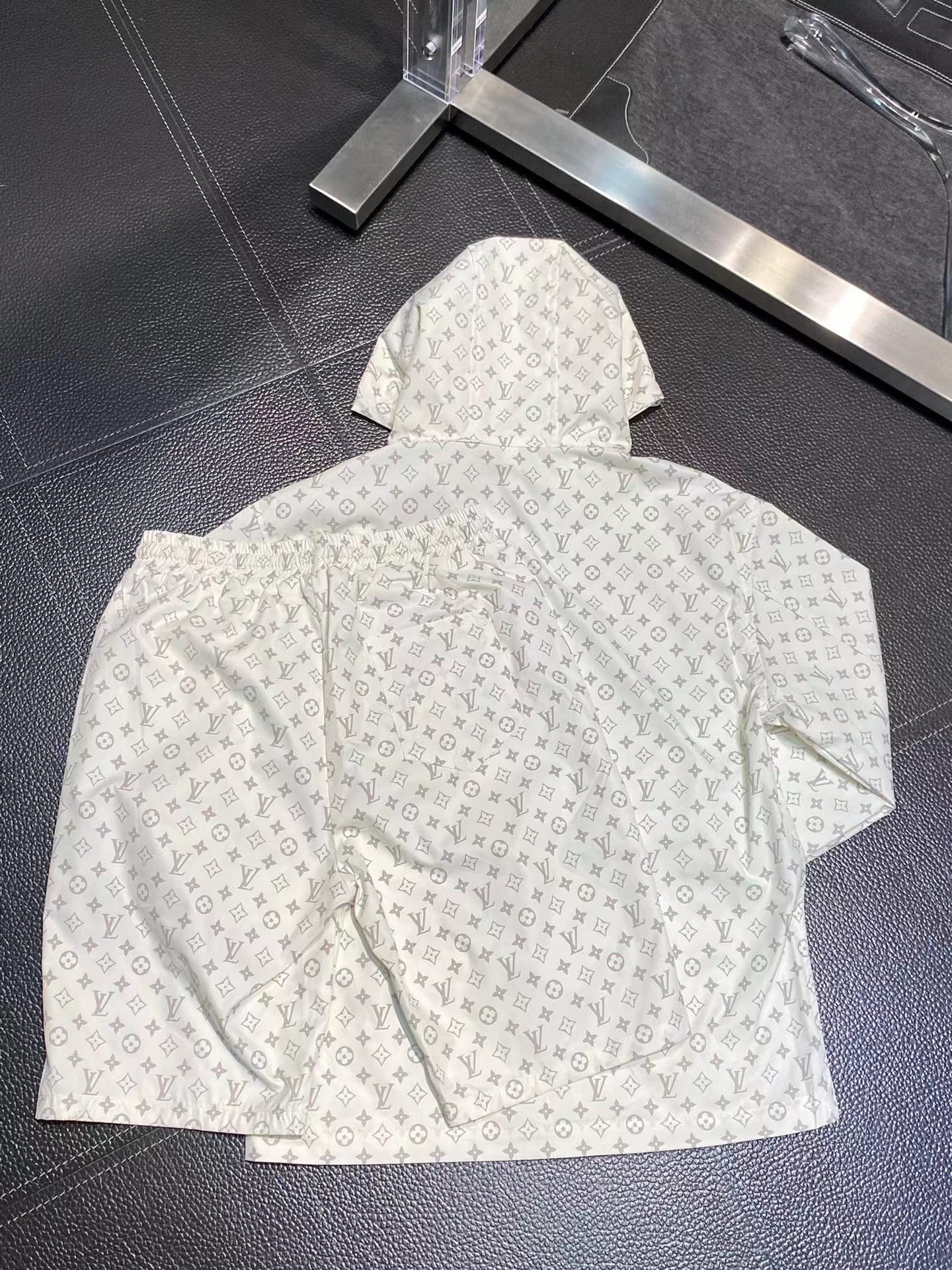 24ss Pure white all-over logo casual suit 1:1