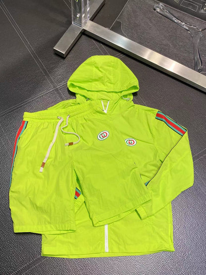 24ss Fluorescent green Best quality sports suit 1:1