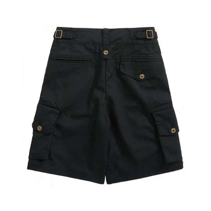 L latest embroidered cargo shorts