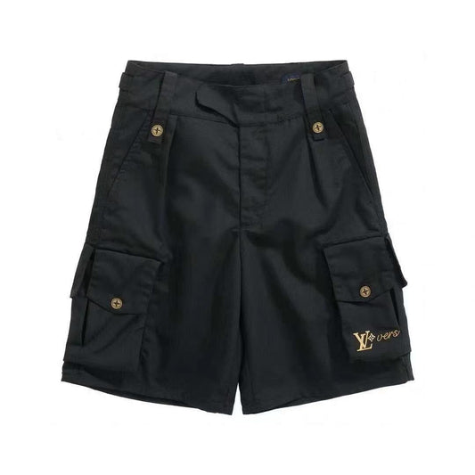 L latest embroidered cargo shorts