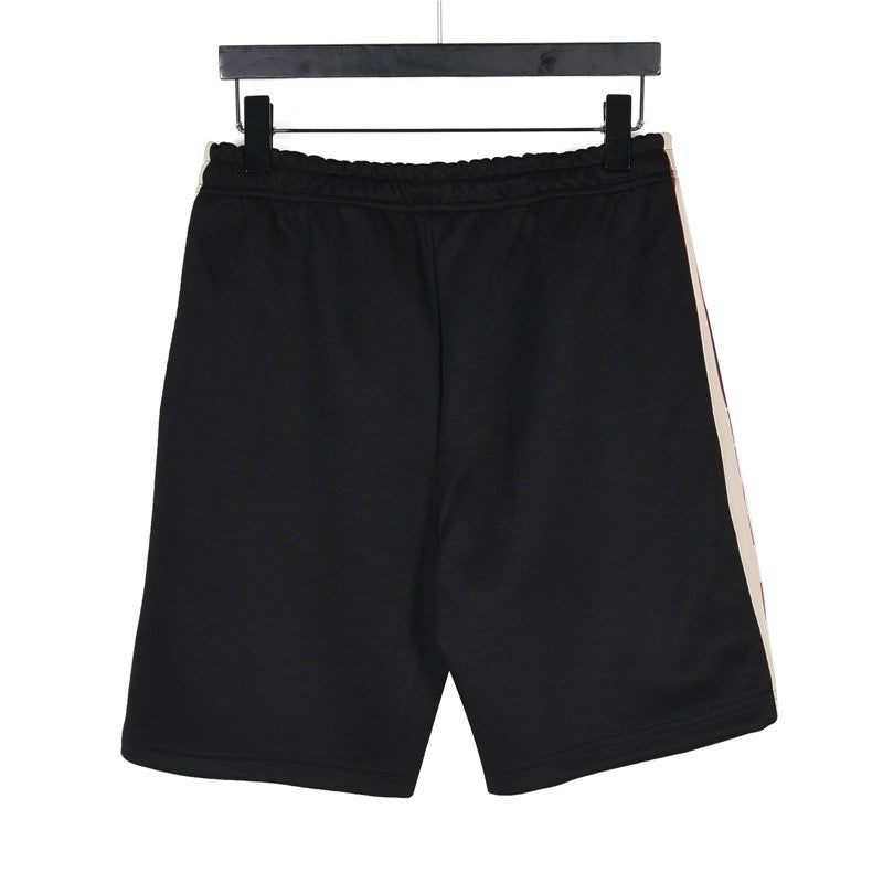 European station trendy brand shorts 24 summer classic webbing LOGO youth same style micro-elastic sports shorts