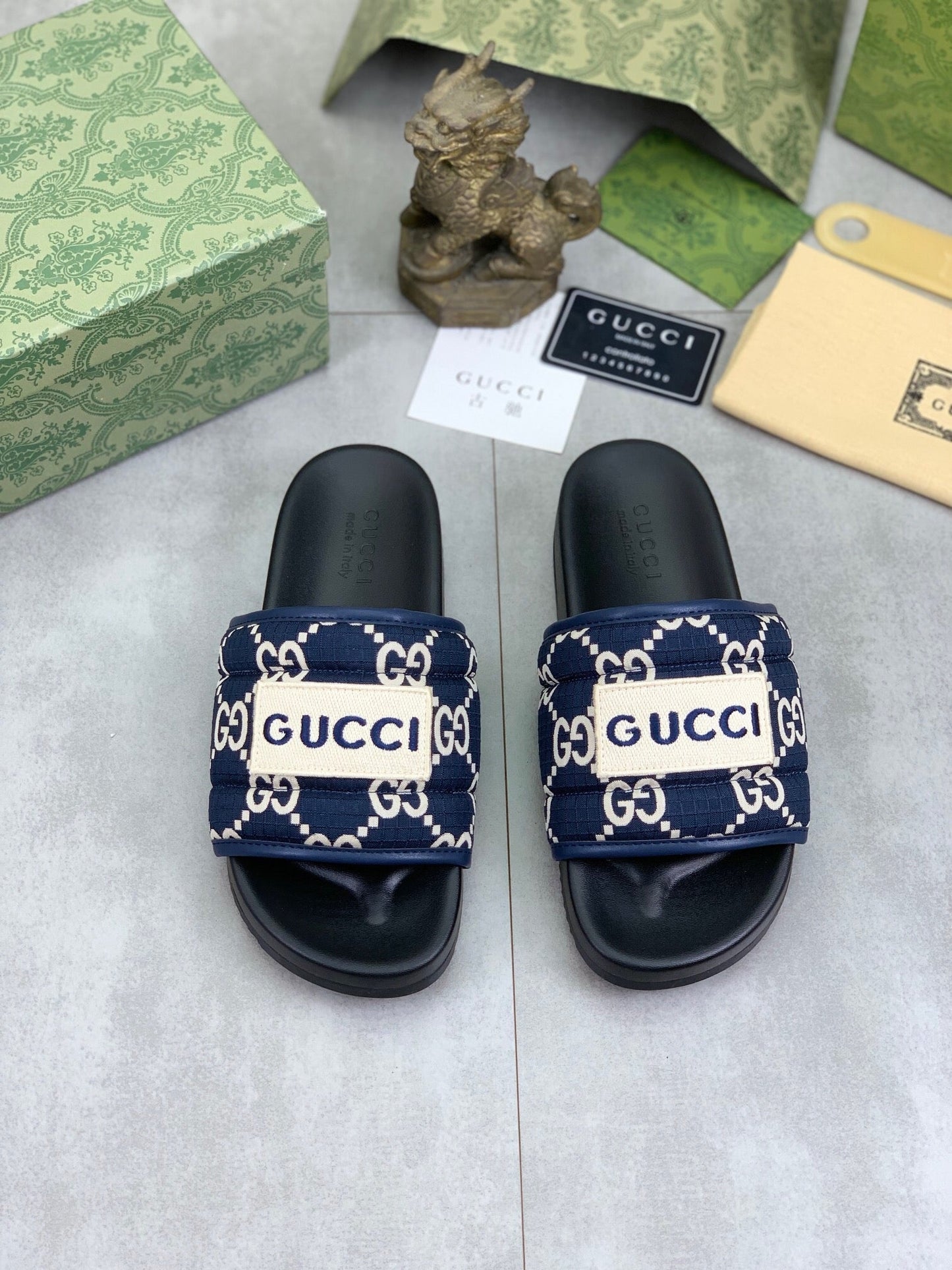 24SS GG logo thick-soled casual slippers