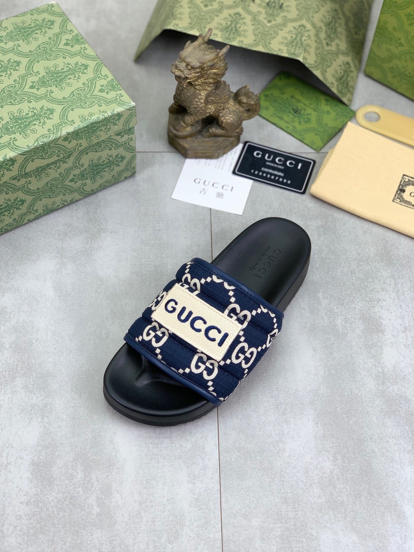 24SS GG logo thick-soled casual slippers