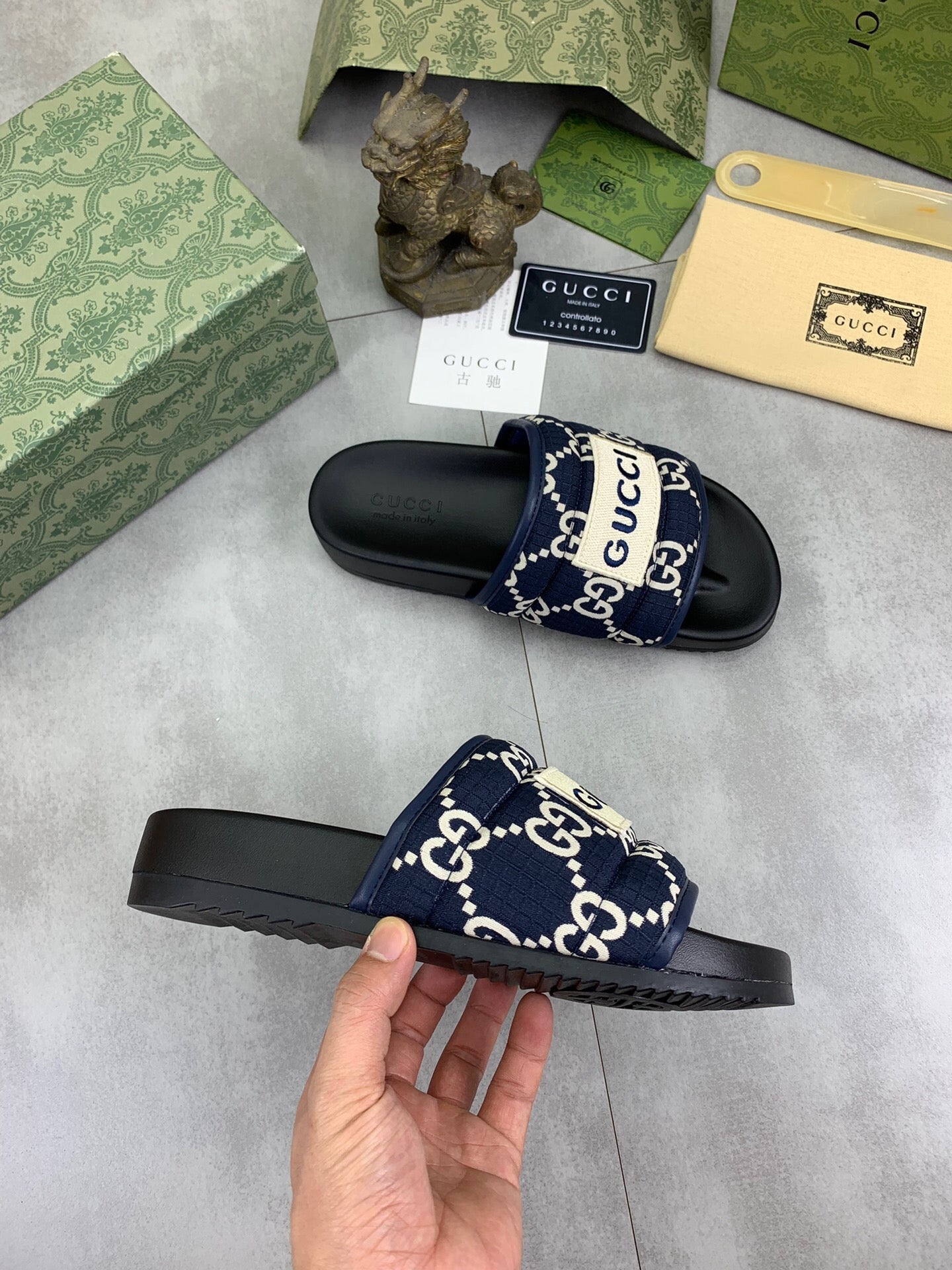 24SS GG logo thick-soled casual slippers