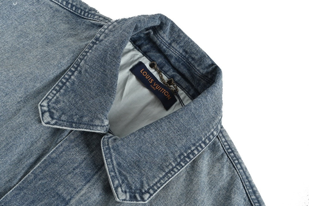 24 jacquard denim shirt