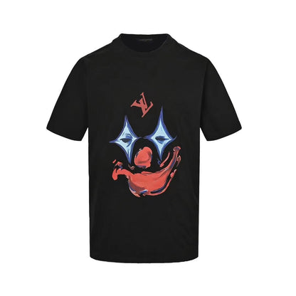 Chest clown graphic T-shirt