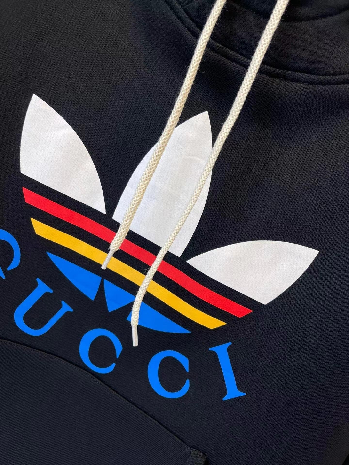 Co-branded cotton hooded sweatshirt