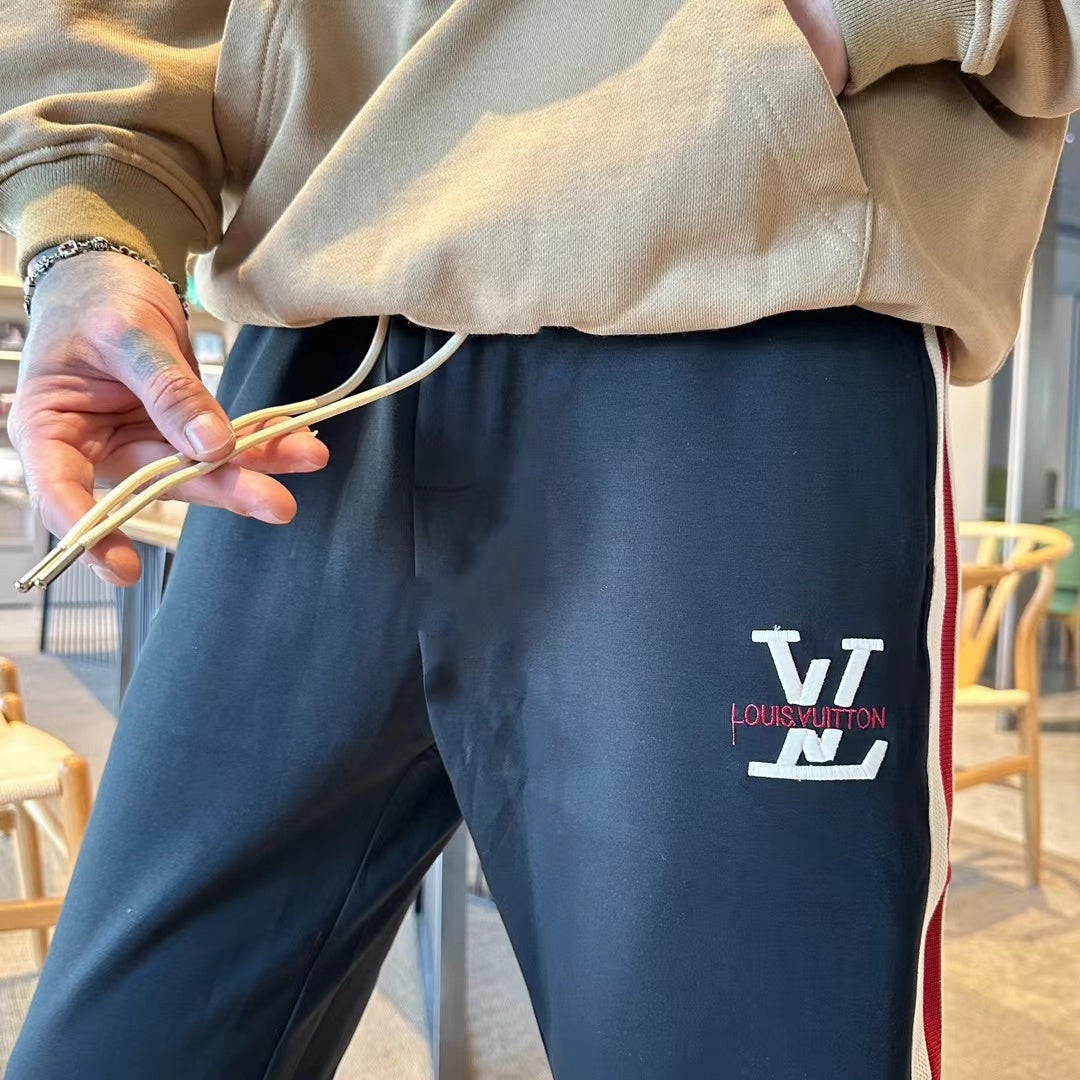 24SS Three vertical sports pattern pants