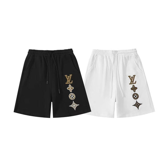 New embroidered letter monogram shorts