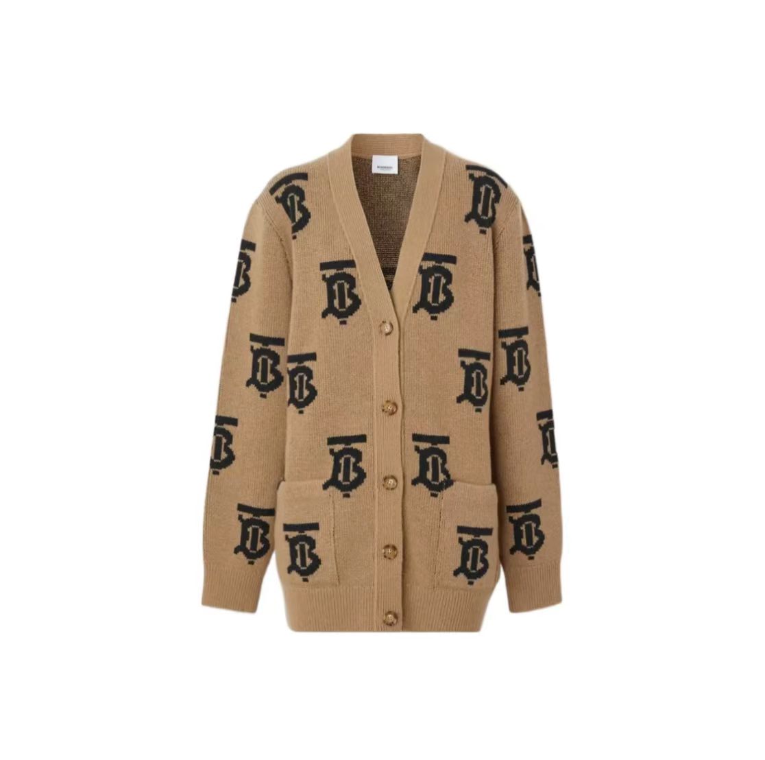 All over logo knitted cardigan