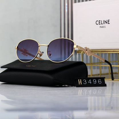 Vintage Metal Frame Round Sunglasses