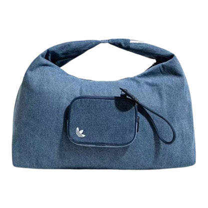 Classic denim style shoulder sports bag