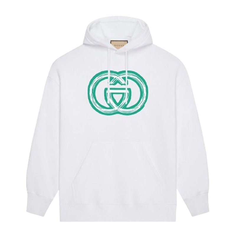 Green Classic Print Hoodie